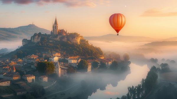 Voyage magique en montgolfière au puy-en-velay