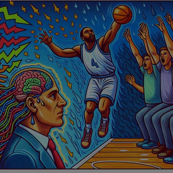 Quel est l'impact psychologique de l'encouragement du public sur la performance d'un basketteur ?